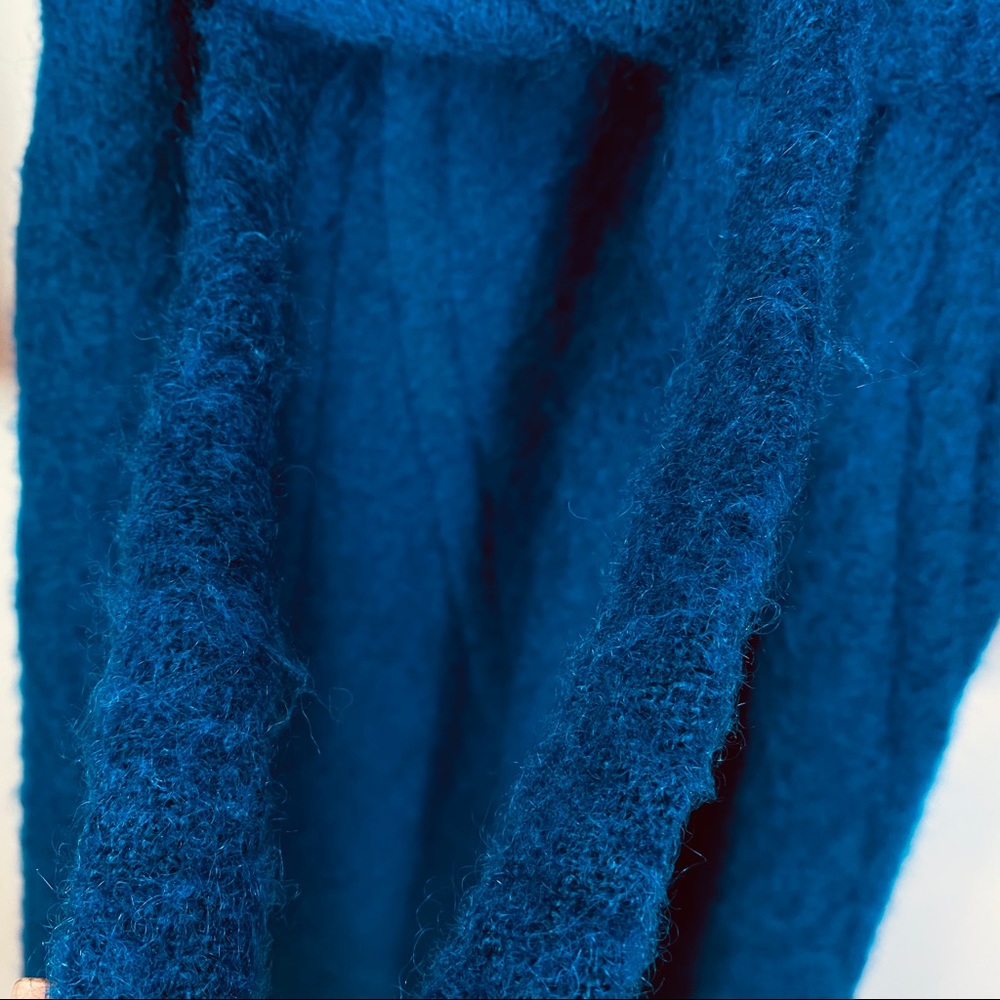 Vintage 80's Pauline Trigere Wool Mohair Coat Blue - Picture 6 of 16